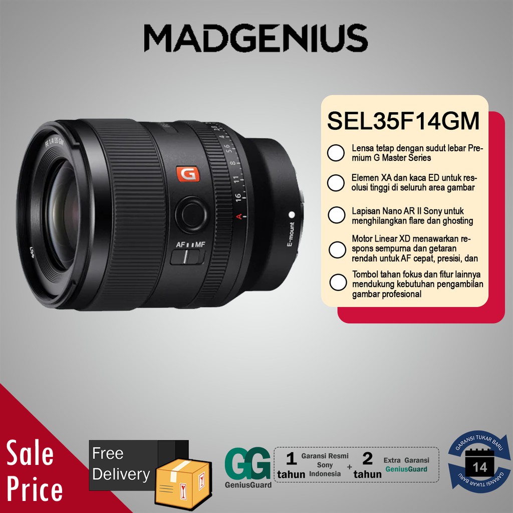 SONY FE 35 mm F1.4 GM / Lensa Sony G Master / Lensa Fix 35mm / Lensa Bokeh / Lensa Sony SEL35F14GM