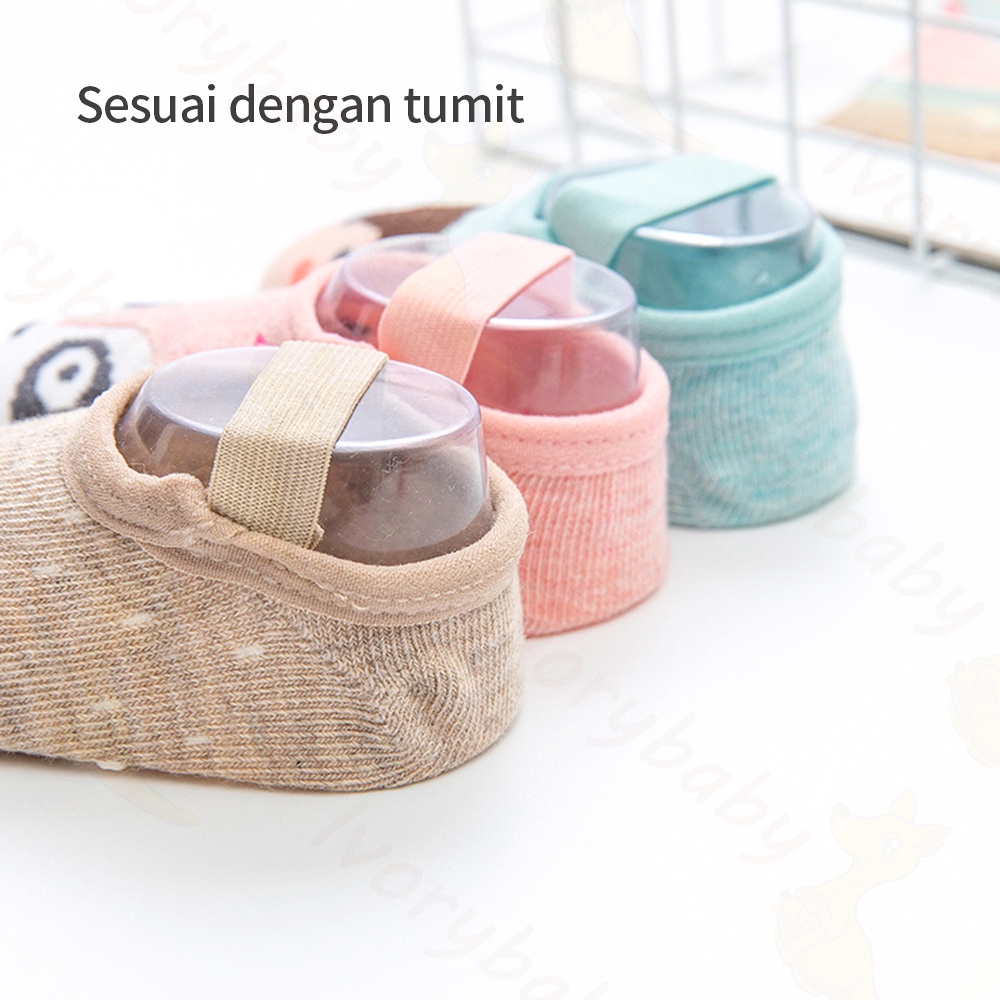 Ivorybaby Kaos kaki pendek anak bahan katun kaus kaki bayi lucu satwa