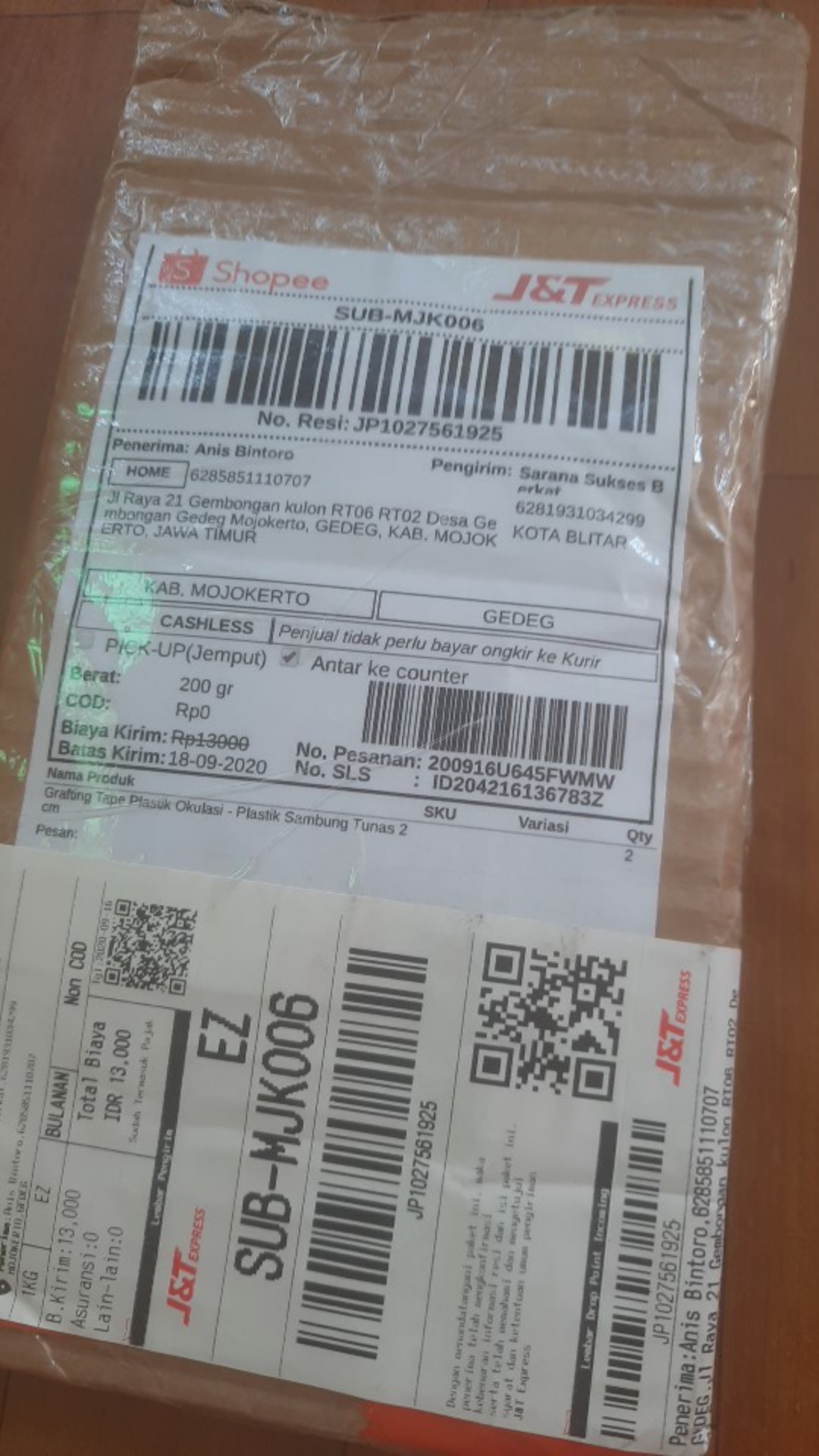 Grafting Tape Plastik Okulasi - Plastik Sambung Tunas 2 Cm