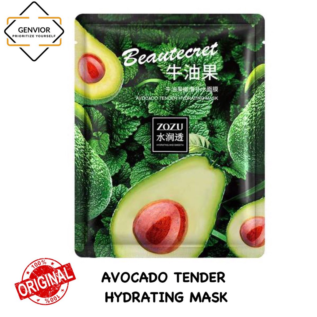 [Termurah] Zozu Avocado tender Hydrating face mask sheet mask masker wajah original