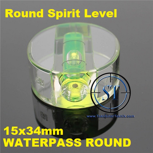 Waterpass Bulat 15x34mm Bubble Spirit Level Round Disc Alat Ukur Putaran Melingkar