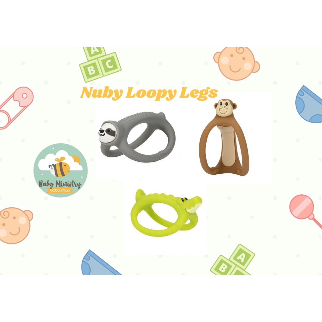 NUBY LOOPY LEGS TEETHER / TEETHER BAYI/ GIGITAN BAYI / baby teether