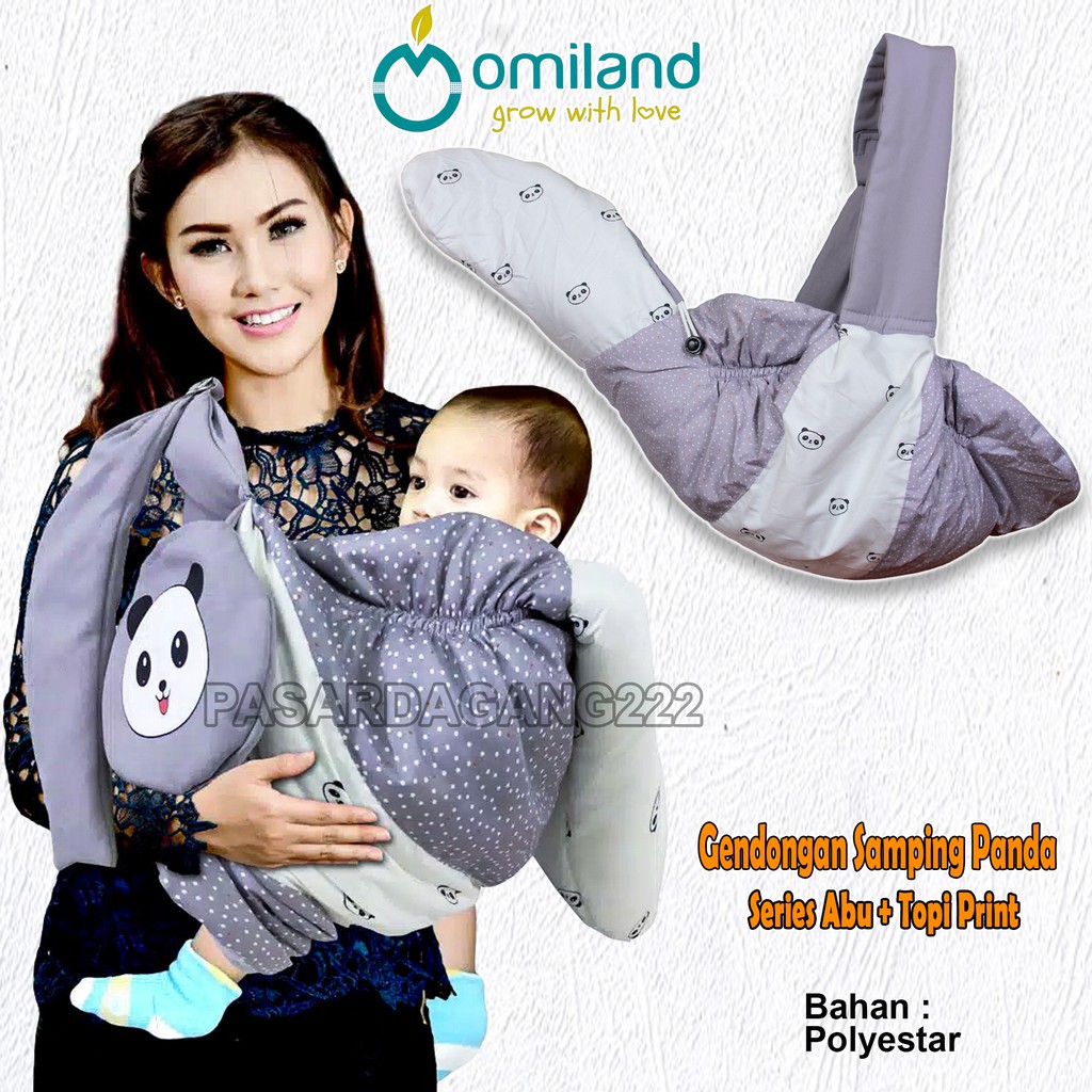 OMILAND GENDONGAN SAMPING + TOPI  SERI PANDA OBG2311