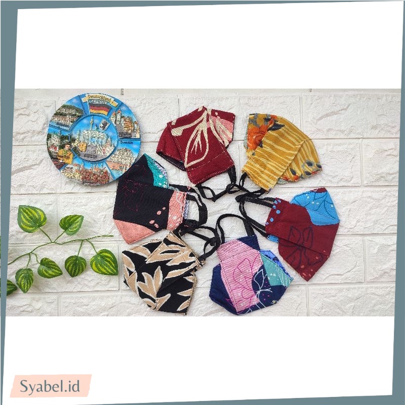 MASKER KAIN MOTIF MODEL 3D KF94 2 PLY/LAPIS EARLOOP HARGA GROSIR