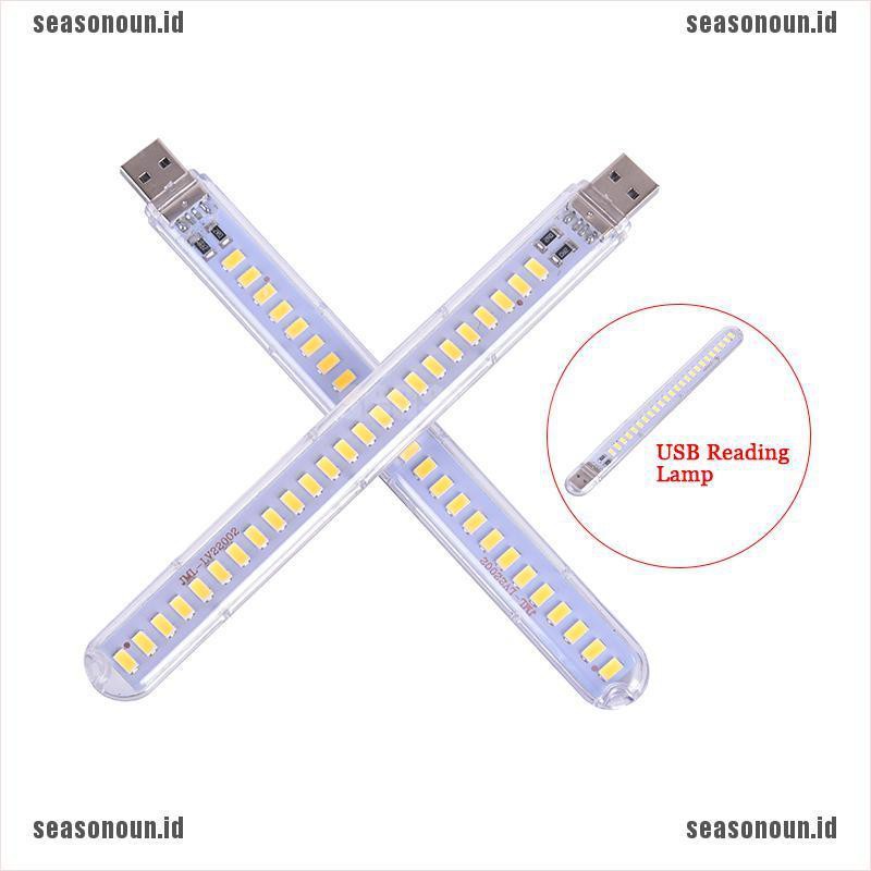 (sea) Lampu Baca 24 LED 5V 12W Dengan Port USB
