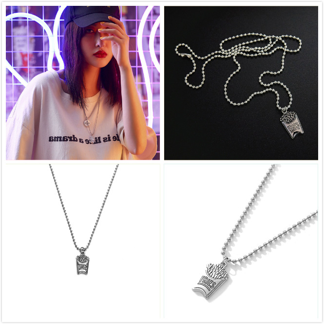 Ins Hiphop Bungee Pendant Aksesori Kalung A&amp;6