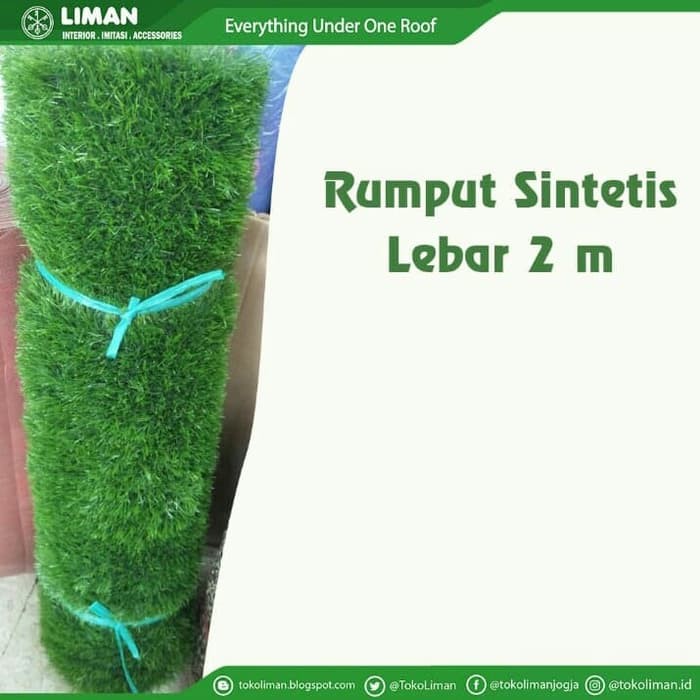 RUMPUT SINTETIS 4cm/ KARPET RUMPUT/ RUMPUT DEKORASI/ RUMPUT SINTETIS 2 METER