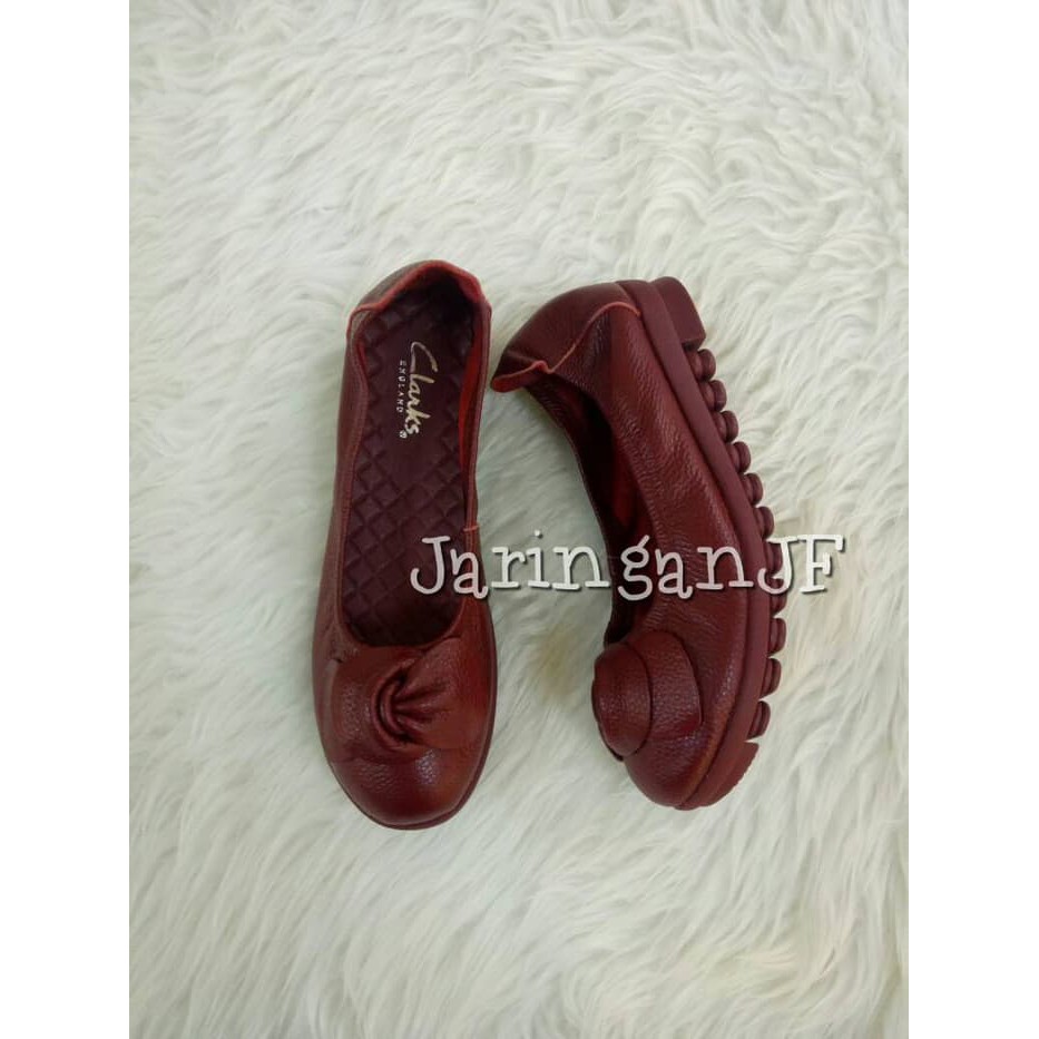 SEPATU WANITA SEPATU KULIT SEPATU CLARK BOW 09 SEPATU MURAH