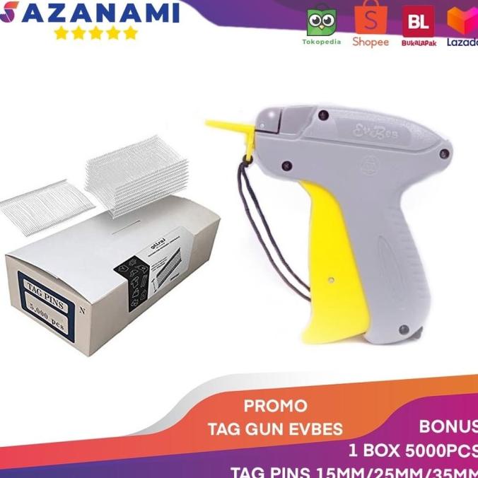 

PROMO TAG GUN EVBES ALAT TEMBAKAN LABEL + 1000Pc TAG PINS ARROW REFILL CUCI GUDANG