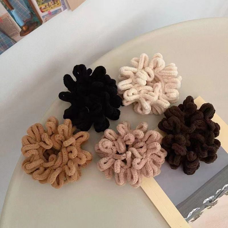 [COD] Ikat Rambut Scrunchie Model Ubur Ubur Lucu Cute Import Ala Korea Ikat Rambut Gelang Warna Eartone Elegan