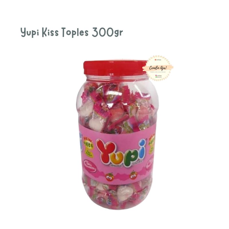 

Yupi Kiss Toples 300gram / Yupi Rasa Strawberry