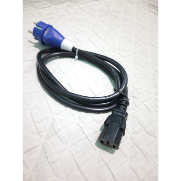 KABEL AC POWER KOMPUTER CPU STEKER BIRU MODEL BUILT UP kabel 3 x 1,5