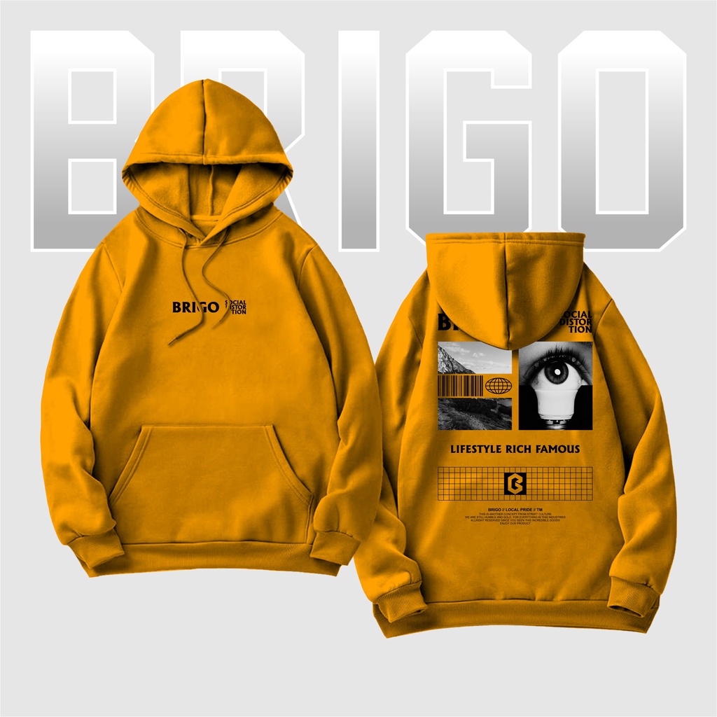 BRIGO Jumper Hoodie Social Distortion || Sweater Hoodie BRIGO Sablon DTF Fleece Cotton || SIZE M-XXL (Pria &amp; Wanita) Free stiker&amp;Gantungan Kunci