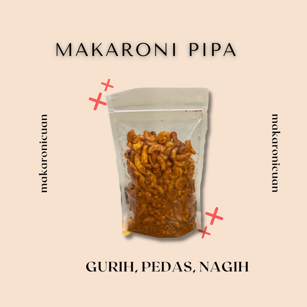 

(PROMO OPENING) Makaroni Pipa 100gr makroni pedas