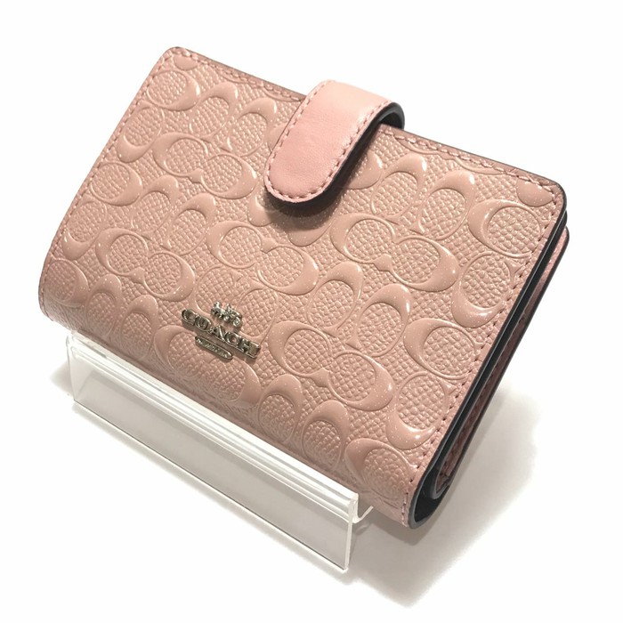 Stok Ready Dompet coach original   coach medium embossed wallet Diskon