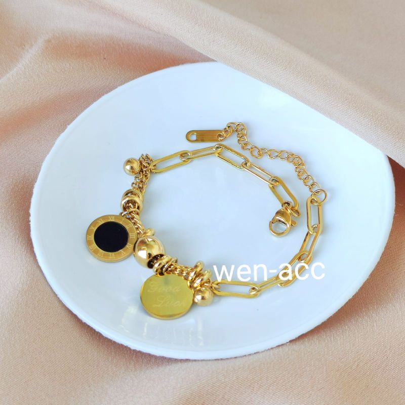 Gelang Tangan Wanita Cantik Titanium Import Antikarat