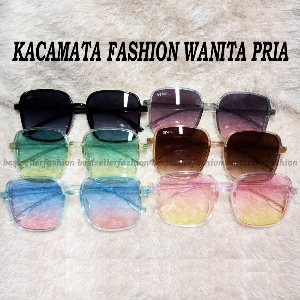 Kacamata Fashion Uniseex Eye Glasses Kacamata Hitam Pria Wanita - Kacamata Dewasa Wanita Bentuk Kotak Korean Fashion Terkini - Kacamata OOTD Dua Warna Tikto