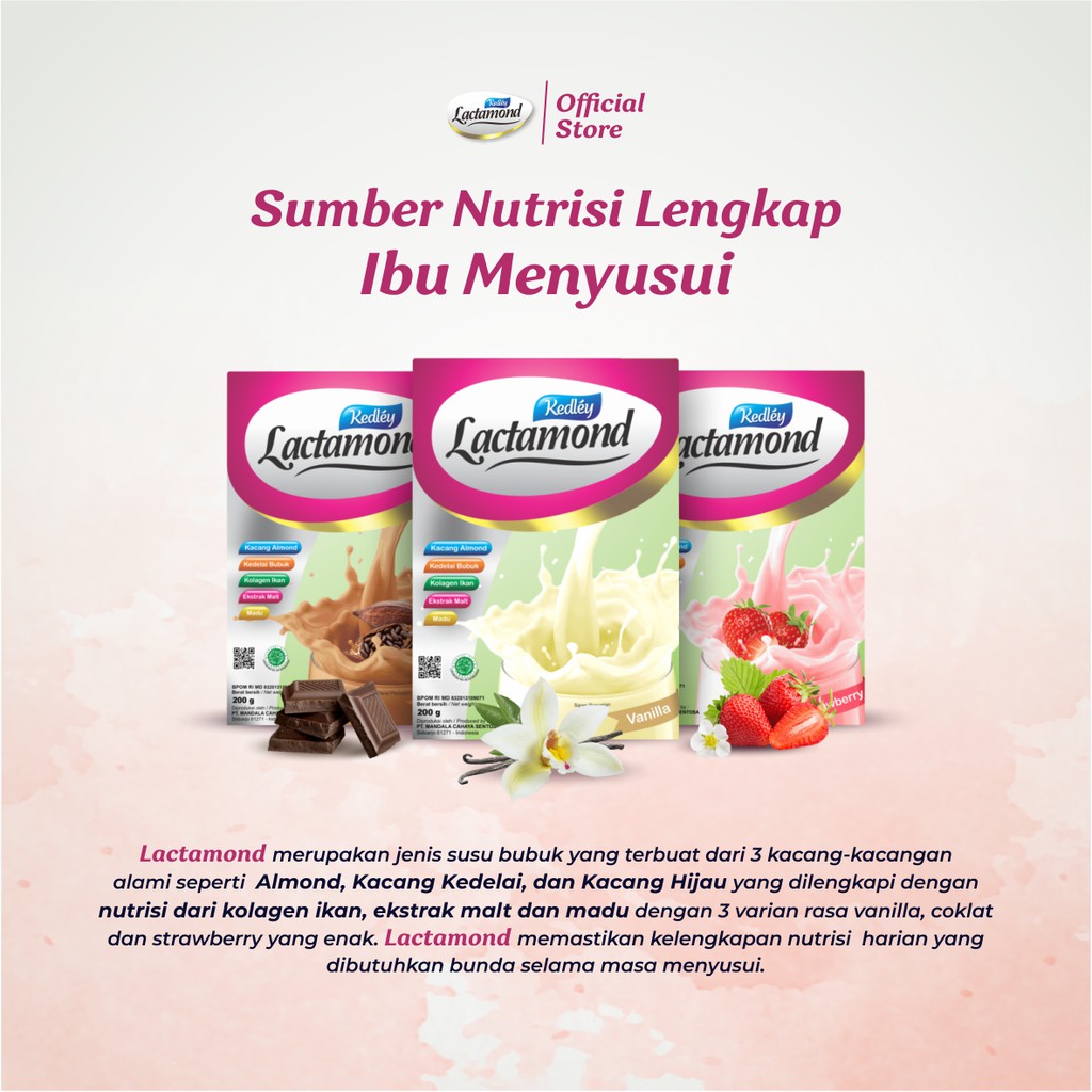 KEDLEY LACTAMOND Paket Program Khusus MengASIhi -  Susu Almond Booster ASI