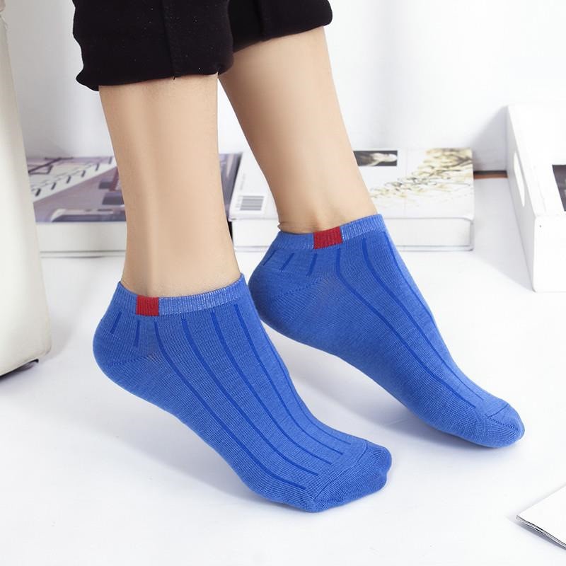 HC Kaos Kaki Polos 2 Warna Garis Pendek Semata Kaki Kaos Kaki Polos Fashion Ankle Cute Import-HC789 BIRU TUA
