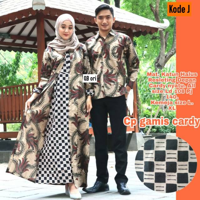 GROSIR COUOLE GAMIS CARDY BATIK  COUPLE KEMEJA PANJAN