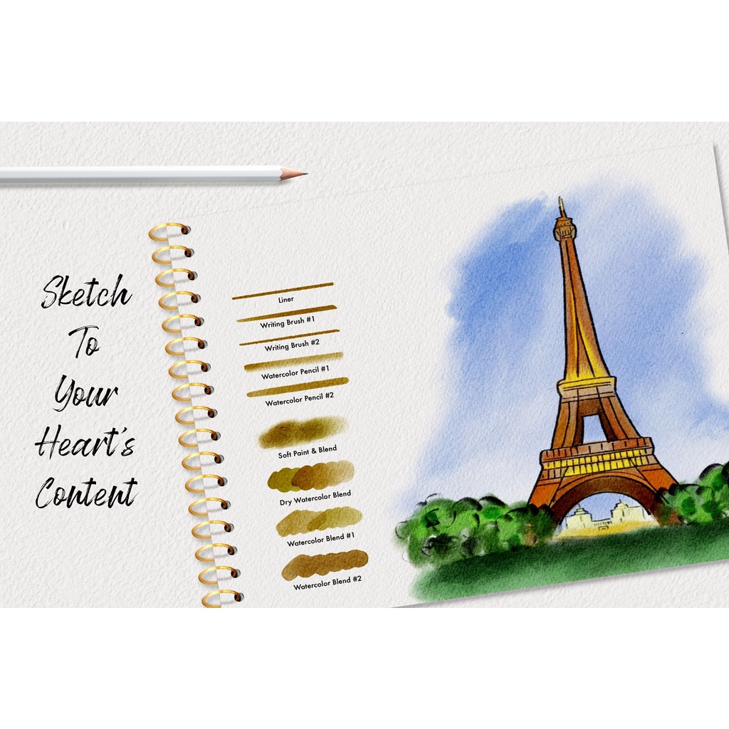 Procreate Brush - Traveling Book Sketch Kit