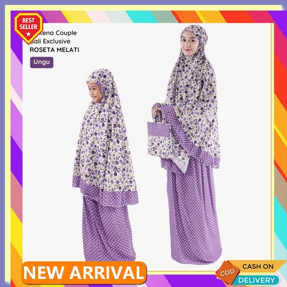 Mukena Couple Zaida 2In1 (Set Ibu Dan Anak) Mukena Chazmine Terbaru 2022 Mukena Coupel Ibu Dan Anak 