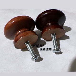 Jual Handle Knob Kayu Tarikan Bulat Kayu Besar Tarikan Lemari Atau