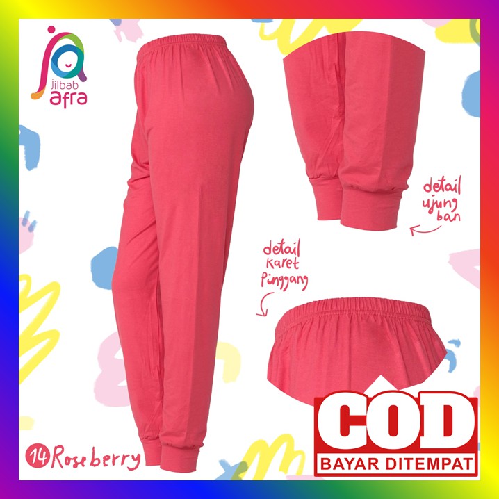 Nadia Celana Dalaman Gamis Celamis Legging Bahan Kaos Adem Tebal Premium Rossberry