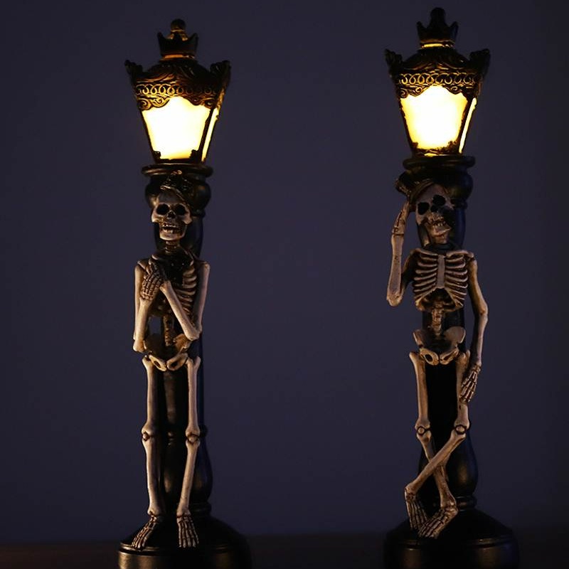 Lampu Jalan LED Bentuk Tengkorak Raven Untuk Dekorasi Halloween