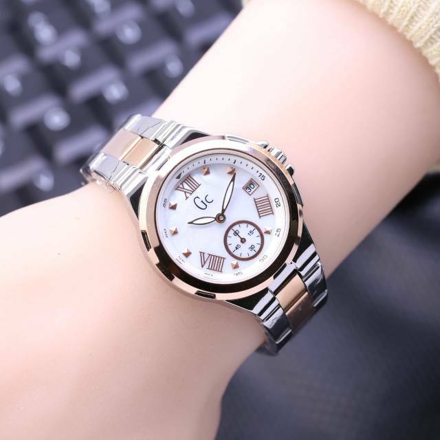 BEST SELLER Jam Tangan Wanita Gc Chrono Detik Tali Rantai