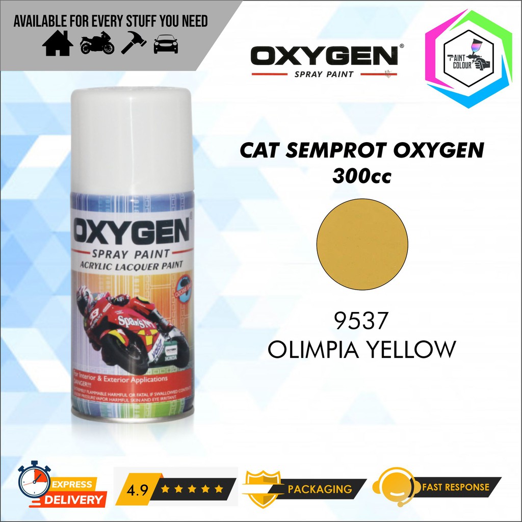 Cat Semprot / Pylox OXYGEN Acrylic Spray Paint - 9537 Olimpia Yellow