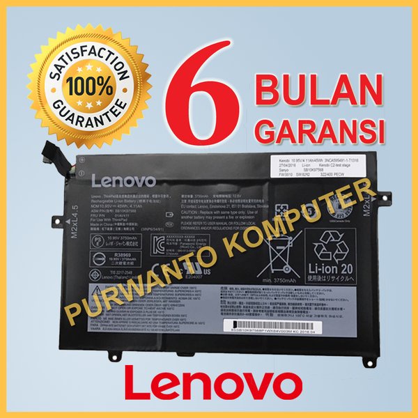 Original Baterai Laptop LENOVO ThinkPad E470-20H1A05CCD E470-3CCD E470-20H2S00400 E475 E475-20H4 E47
