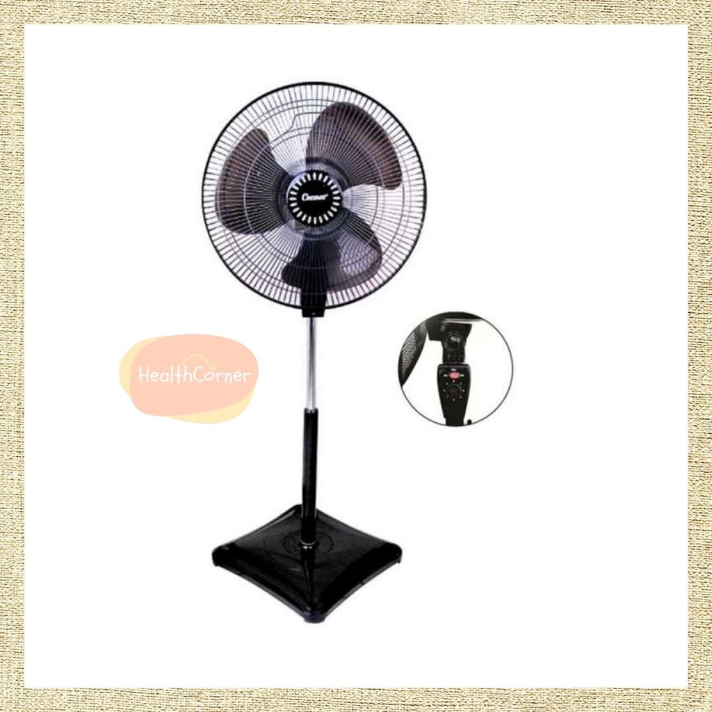 Cosmos 16-SDB Stand Fan Hitam / Kipas Angin Tumpu ORIGINAL