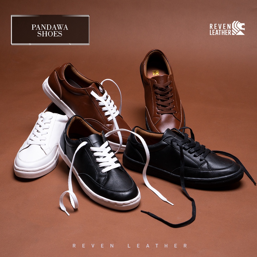 Sepatu Casual Pria Sneakers Formal Kasual Santai Polos Kerja Ori Pria Cowok Kulit Sapi Asli Original