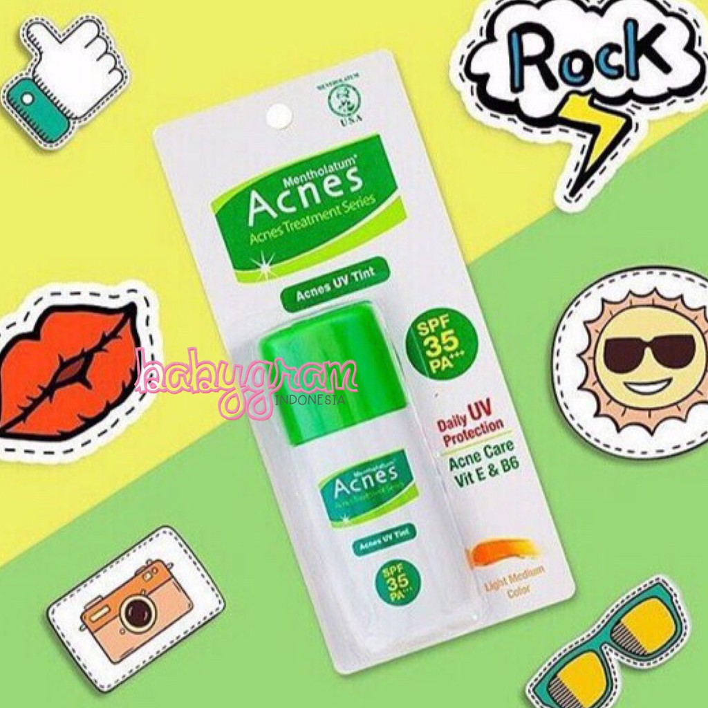 ORIGINAL Acnes UV Tint 30 gram SPF 35 Sunblock Krim Pelindung Wajah Muka Sunscreen Rohto