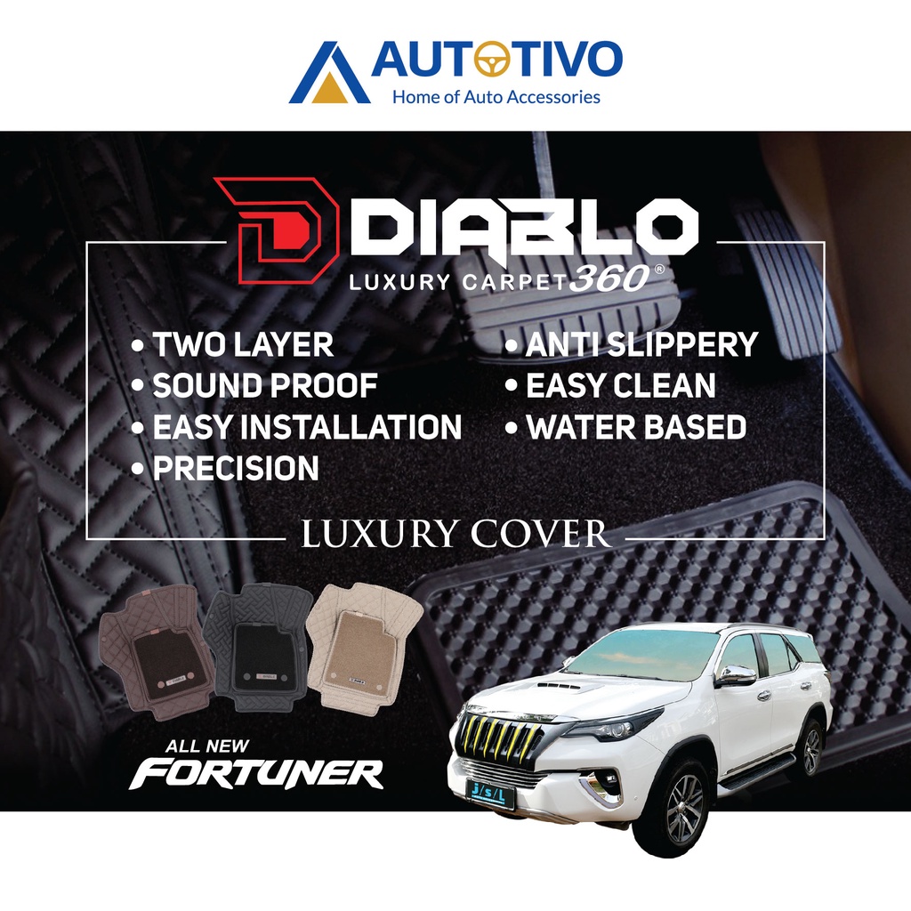 KARPET MOBIL 7D DIABLO 360 FORTUNER