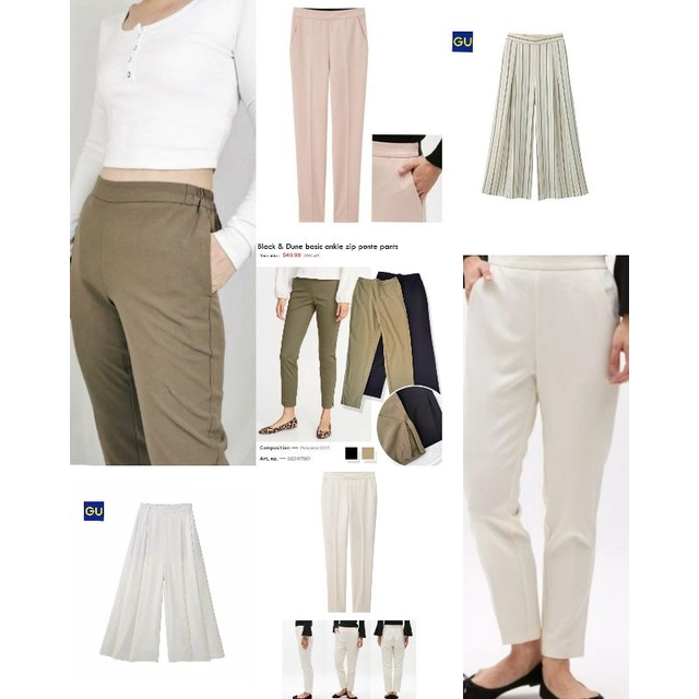 GU uniqlo kulot & pants with DEFFECT