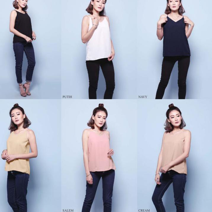 Best Terlaris YAYFE JANE COLLECTION || Basic Camisole - Tank Top Polos Dalaman Blazer Wanita 35 Read
