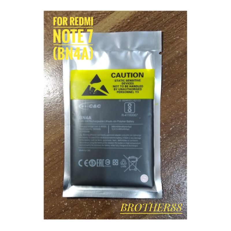 BATTERY BATERAI BATRE XIAOMI REDMI NOTE 7 (BN4A) C&amp;C ORIGINAL