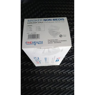 MASKER NON MEDIS ONE HEALTH EARLOOP 3 PLY COLOR MASKER NON MEDIS ONE HEALTH EARLOOP 3 PLY COLOR
