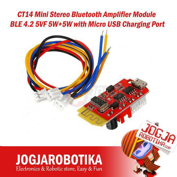 Jual CT14 Mini Stereo Bluetooth Receiver Amplifier Module BLE 4.2 5VF