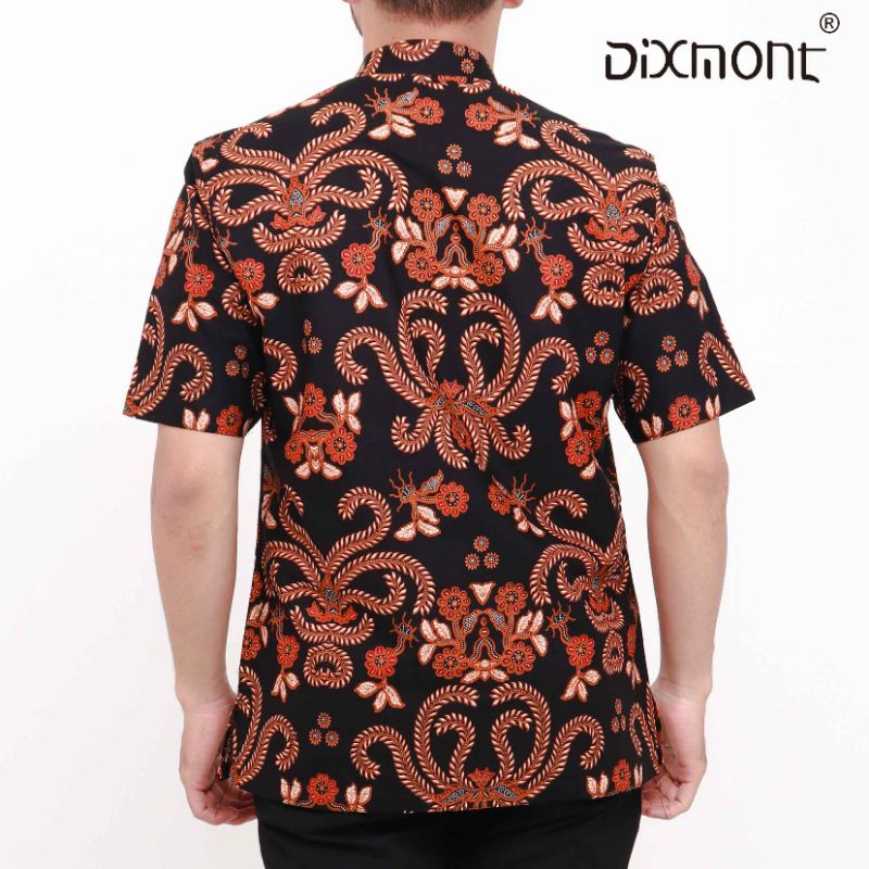 Dixmont Kemeja Pria Batik Pendek Hem BS01221