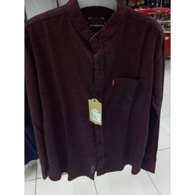 KEMEJA MAN CARVIL FLAVO - MRN MAROON