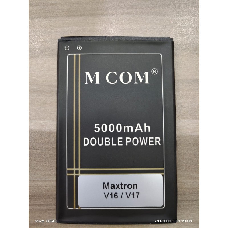 Battery Batre Baterai Double Power Mcom Maxtron V16 V17