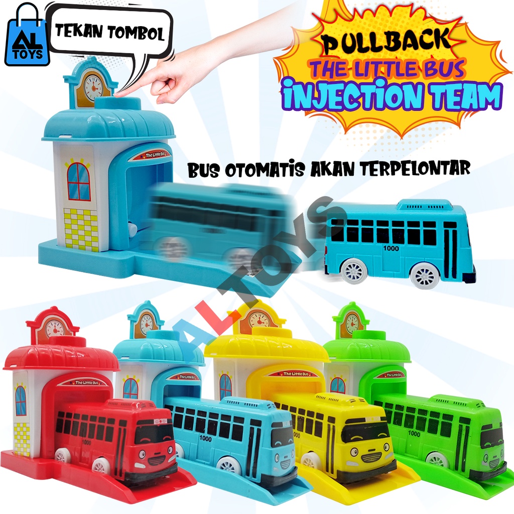 Mainan Mobil Tayoo The Little Bus Ejection Team MT43 PullBack MAINAN ANAK ANAK KENDARAAN MOBIL MOBIL