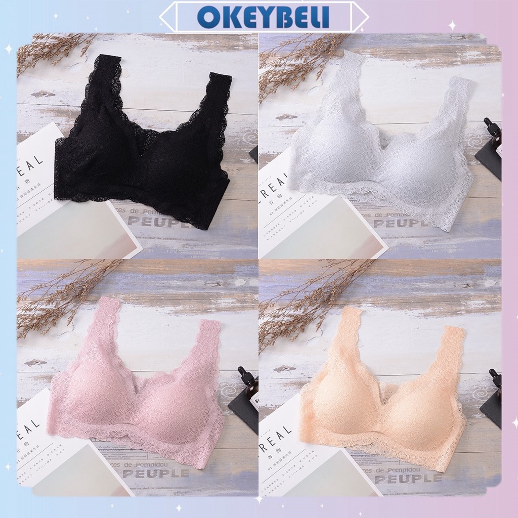 •OKEY BELI• BR489 Bra Renda Brukat Bh Seamles Sports Bra Lace BH Push up cod