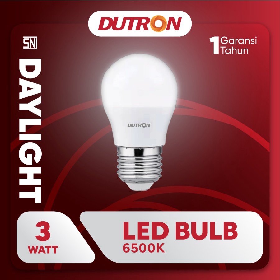 Bohlam Lampu LED 3 Watt Putih Kuning DUTRON 3W, 3 W, 3Watt E27