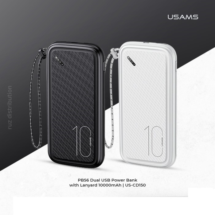 USAMS PB56 Power Bank Lanyard 10000mAh DUAL USB- CD150-1