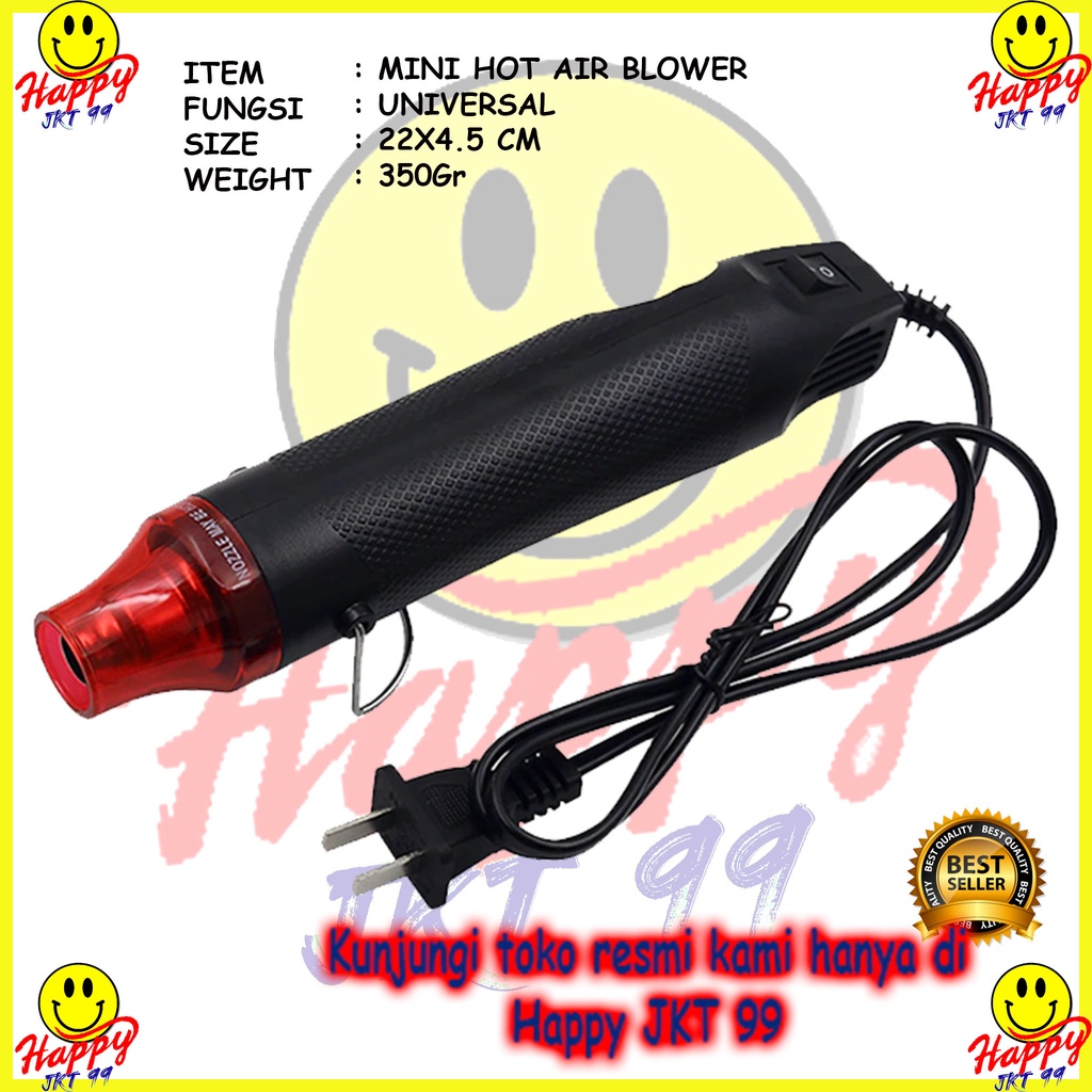 [ HAPPY JKT 99 ] MINI HEAT GUN HOT AIR GUN LOW WATT 220V 300W ALAT PEMANAS ORIGINAL