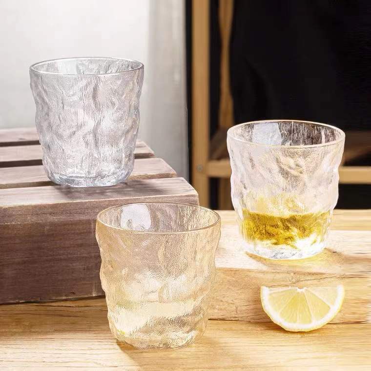 Gelas Kaca Kristal Estetik Aesthetic/Japanese Style Glacier Glass Cup/Gelas Kaca Minum Glacier